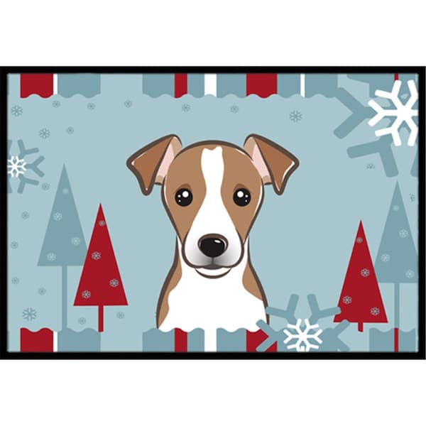 Carolines Treasures Winter Holiday Jack Russell Terrier Indoor and Outdoor Mat- 18 x 27 in. BB1756MAT - main